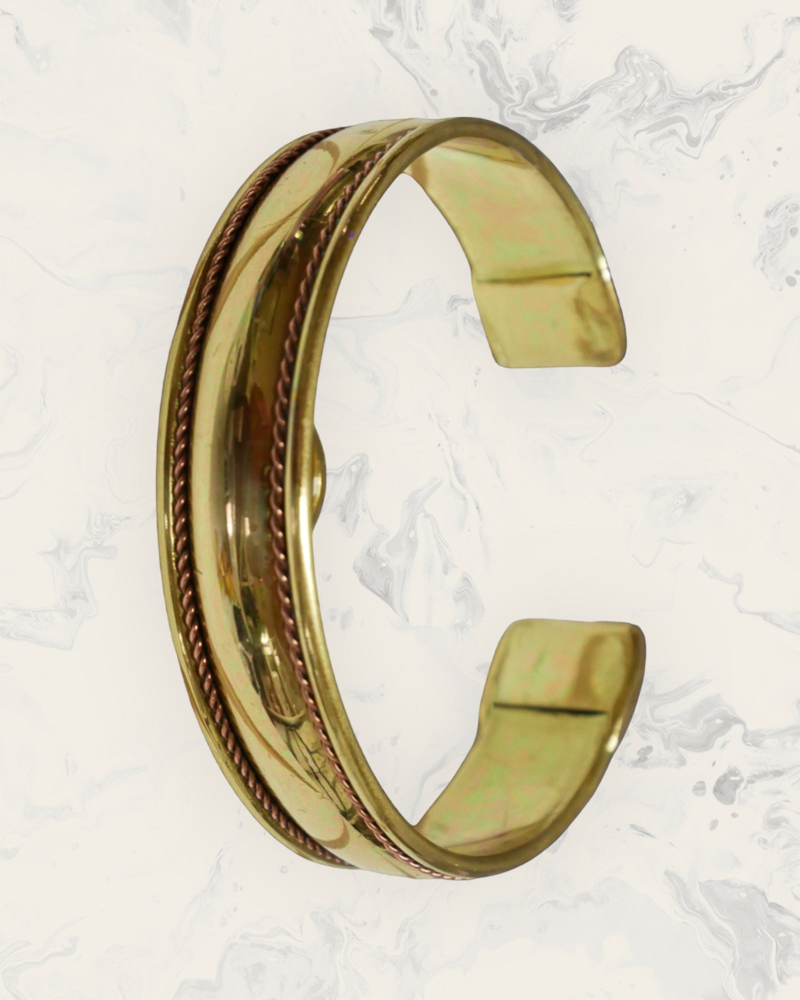 Frequency Jewelry Natural Pain Relief and EMF Protection Copper Anti-inflammatory Petite Bangle Single Twisted Line Design 22