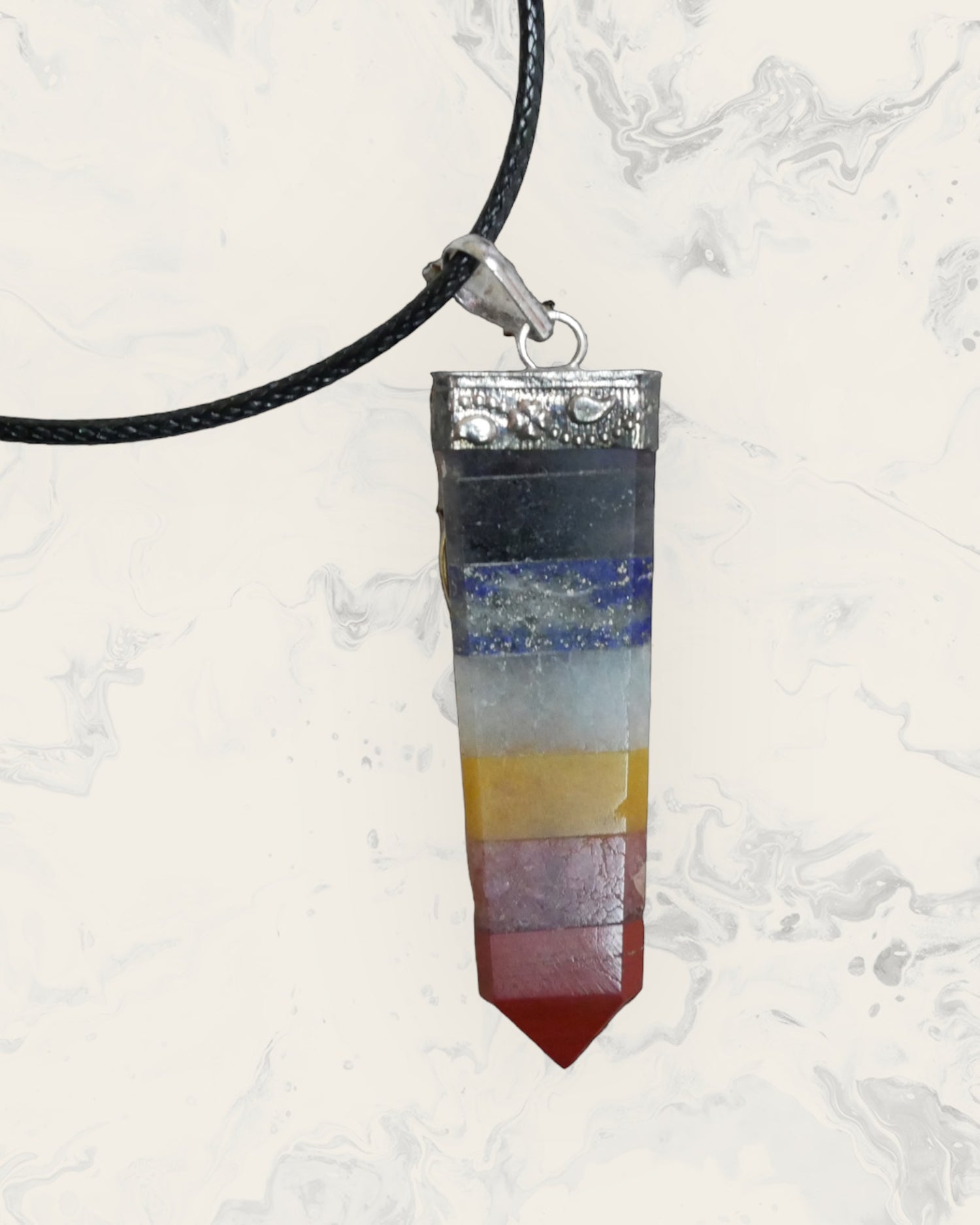 Chakra and Geode Necklace