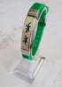 Frequency Jewelry Natural Pain Relief and EMF Protection Bracelet Gecko Neoprene Band Color Green