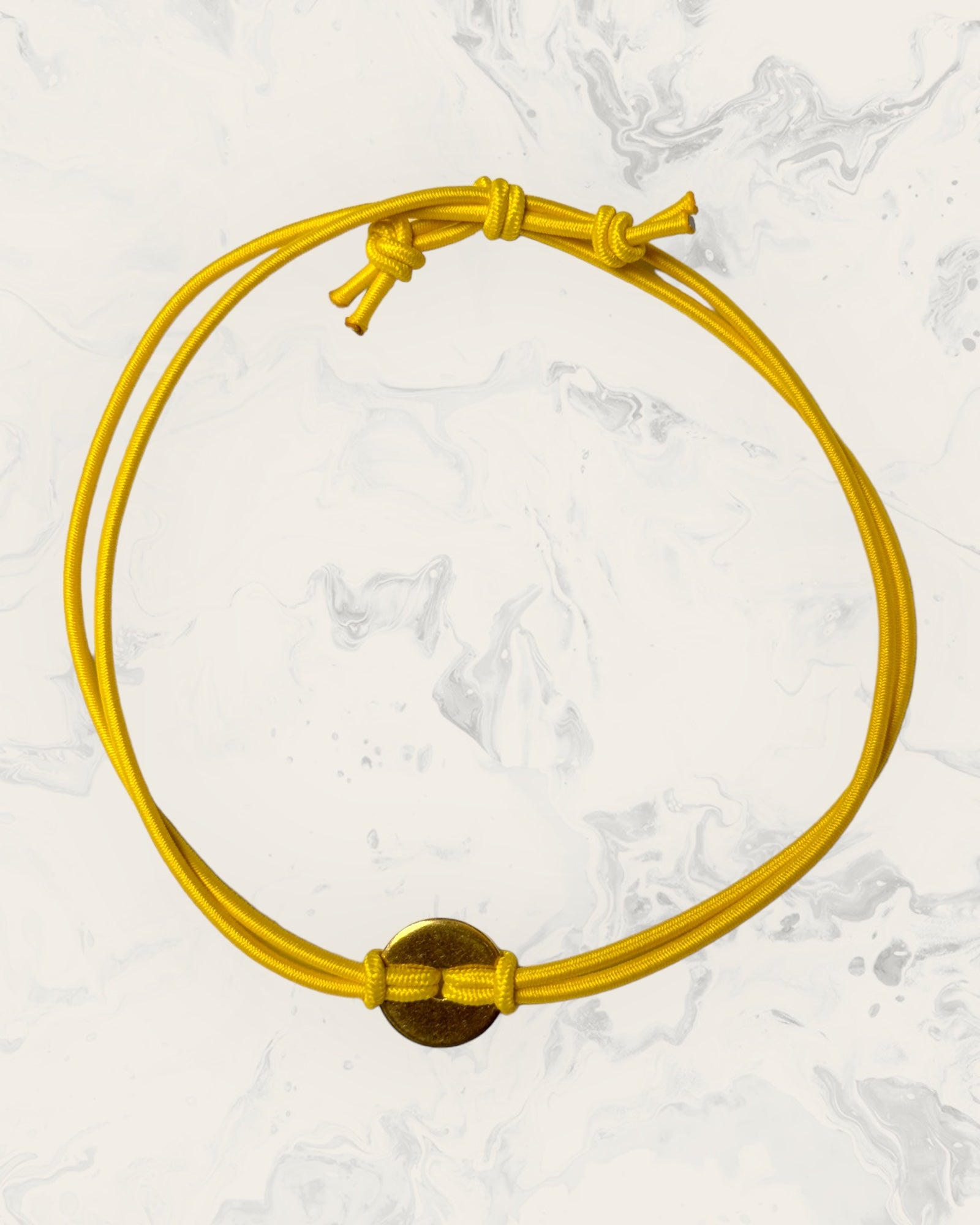 Frequency Jewelry Natural Pain Relief and Protection from 5G and EMFs Anklet Beach Band Yellow with No Beads