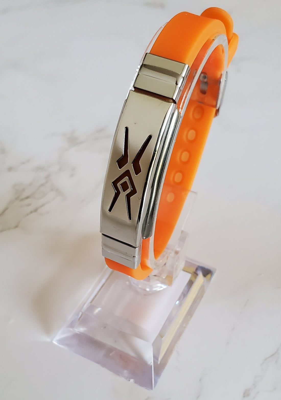 Pain Relief and EMF Protection Bracelet Aztec Neoprene Band Color Orange