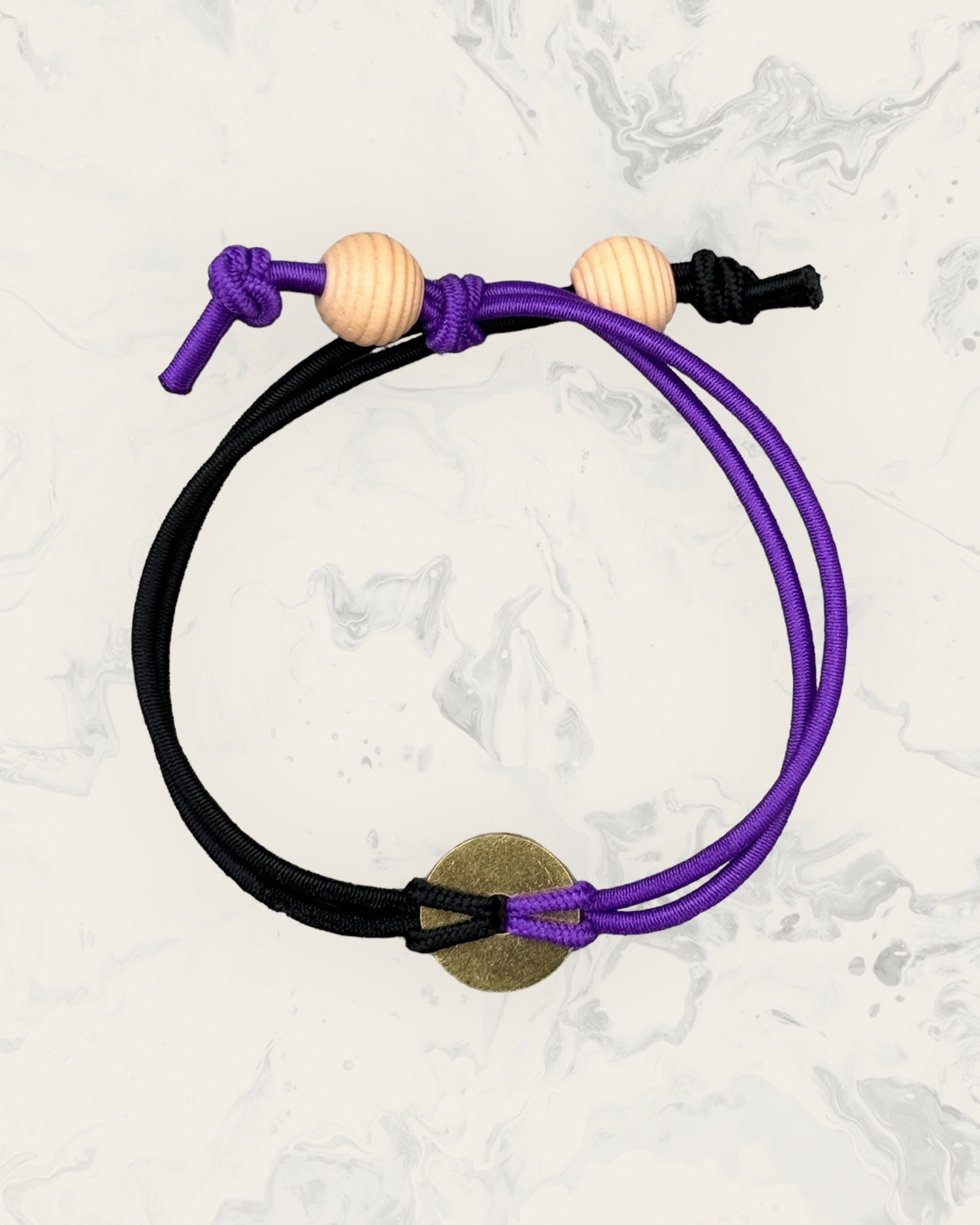 Frequency Jewelry Natural Pain Relief and Protection from 5G and EMFs Bracelet Beach Band Black and Purple with Beads