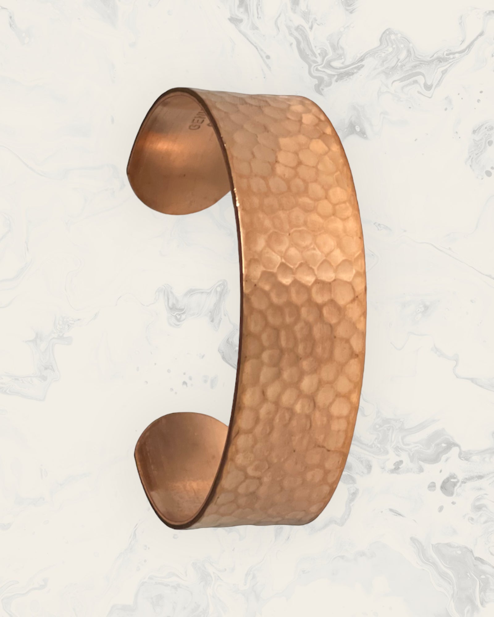 Frequency Jewelry Natural Pain Relief and EMF Protection Copper Anti-inflammatory Bangle Hammered Copper Design 2