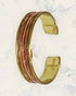 Frequency Jewelry Natural Pain Relief and EMF Protection Copper Anti-inflammatory Petite Bangle Curved Bead Design 21