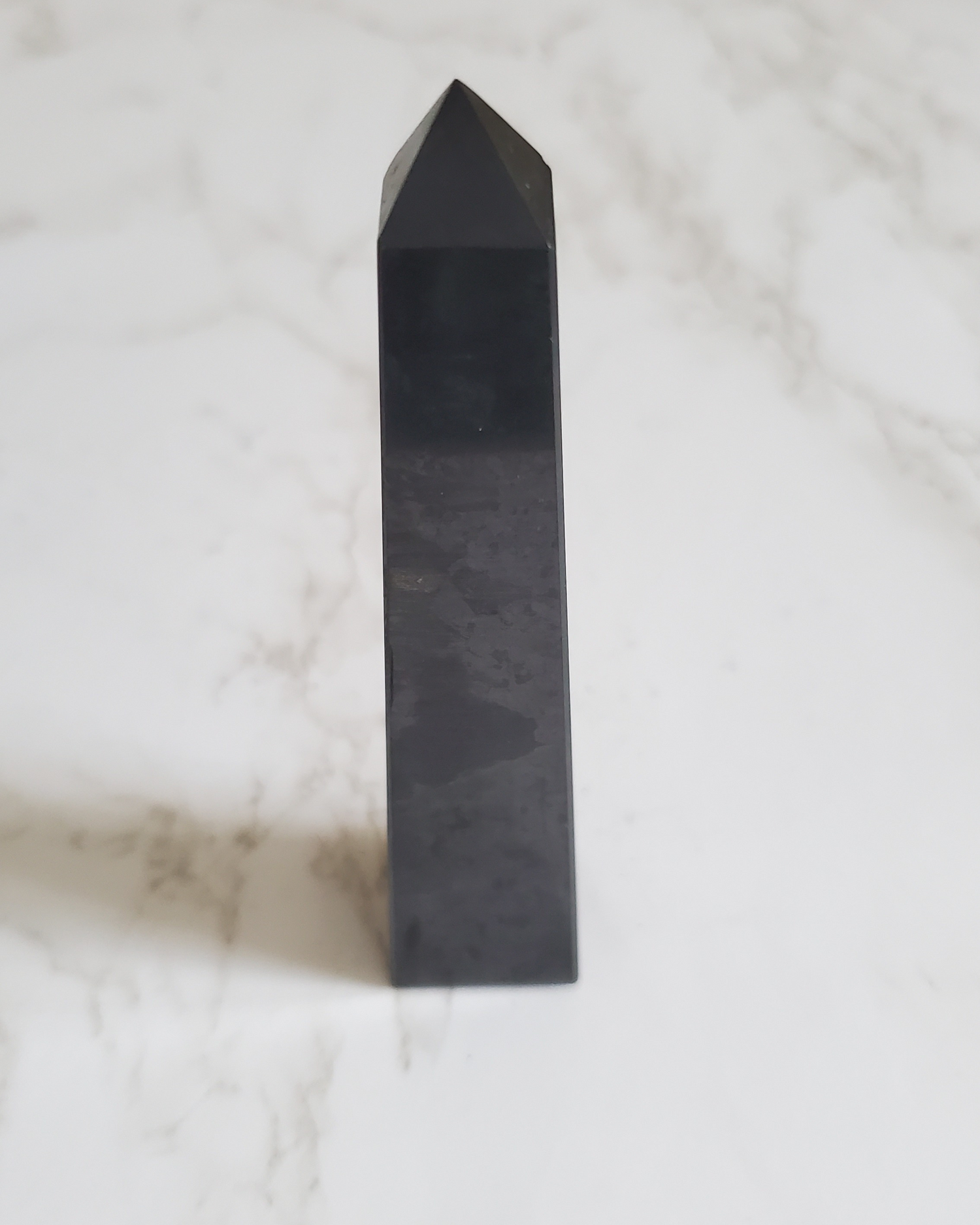 Natural Pain Relief and Protection from 5G and EMFs Shungite Obelisk 4 Inches Tall