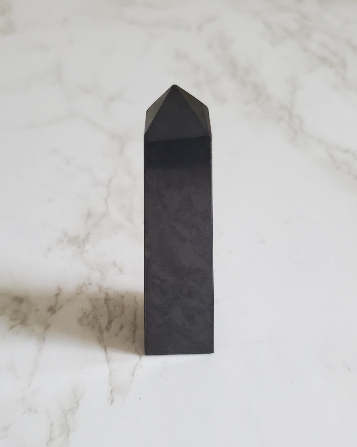 Natural Pain Relief and Protection from 5G and EMFs Shungite Obelisk 3 Inches tall