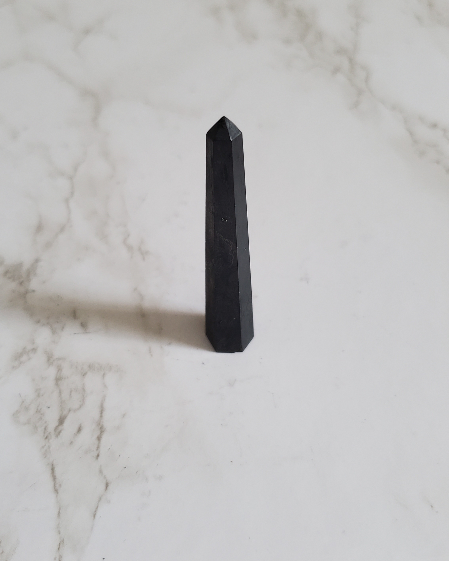 Natural Pain Relief and Protection from 5G and EMFs Shungite Obelisk 1.5 inches tall