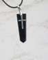 Frequency Jewelry Natural Pain Relief and Protection from 5G and EMFs Shungite Pendant Necklace with Cross Charm